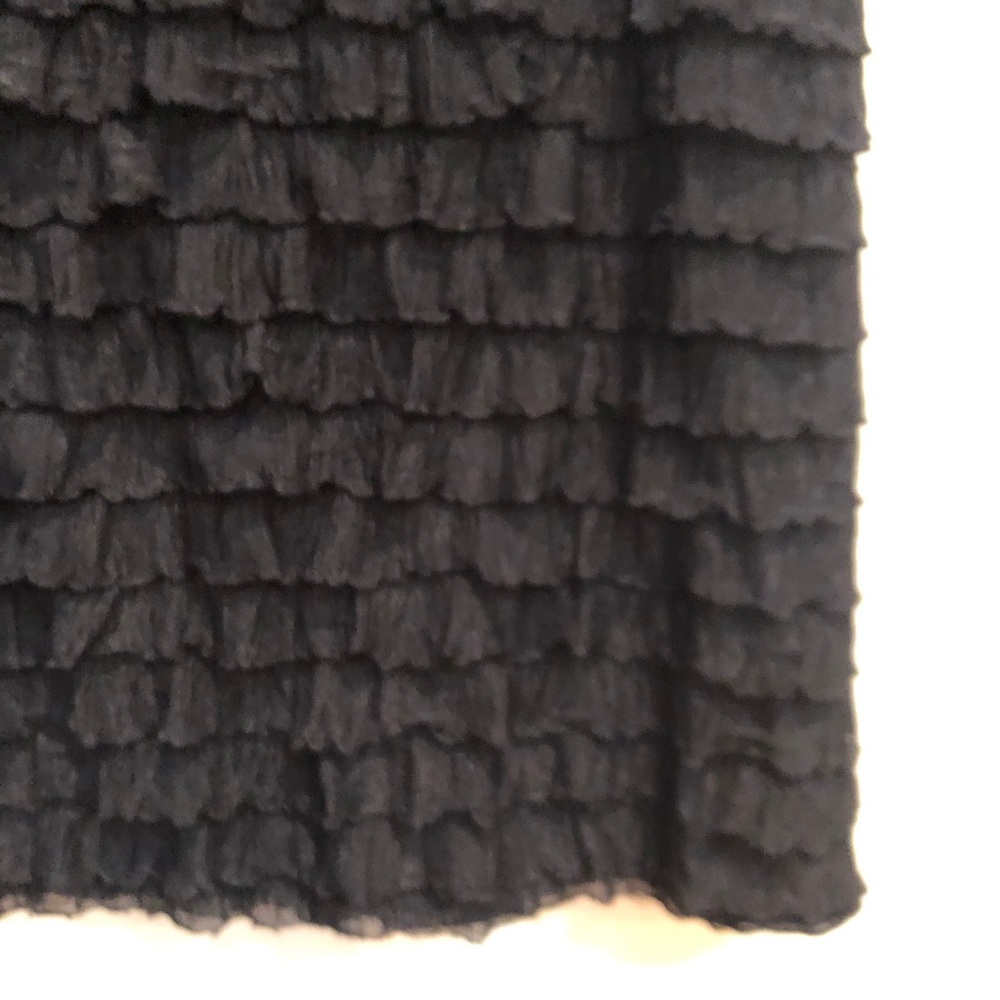 NY Collection Ruffled Black Top - Picture 5 of 7